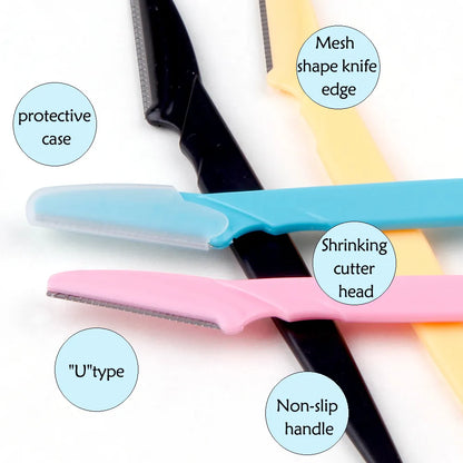 3/4/10Pcs Eyebrow Trimmer Face Blade Shaver Portable Eye Brow Epilation Hair Removal Safety Eyebrow Cutting Woman Makeup Tools