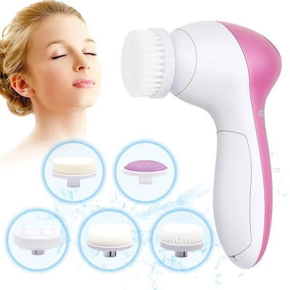 Electric Facial Cleanser Wash Face Cleaning Machine Skin Pore Cleaner Wash Machine Spa Blackhead Cleaning Facial Cleanser 5 in 1